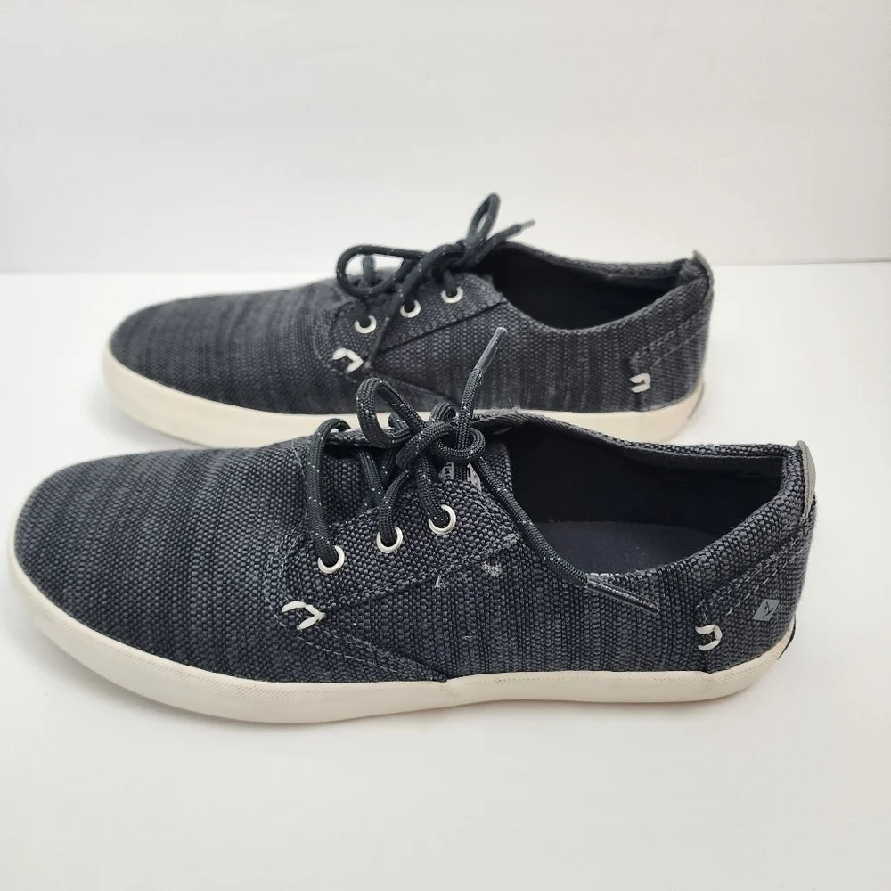 Sperry Top Sider Bodie Boys Lace Up Memory Foam Fabric Upper Shoe Size 4 Medium